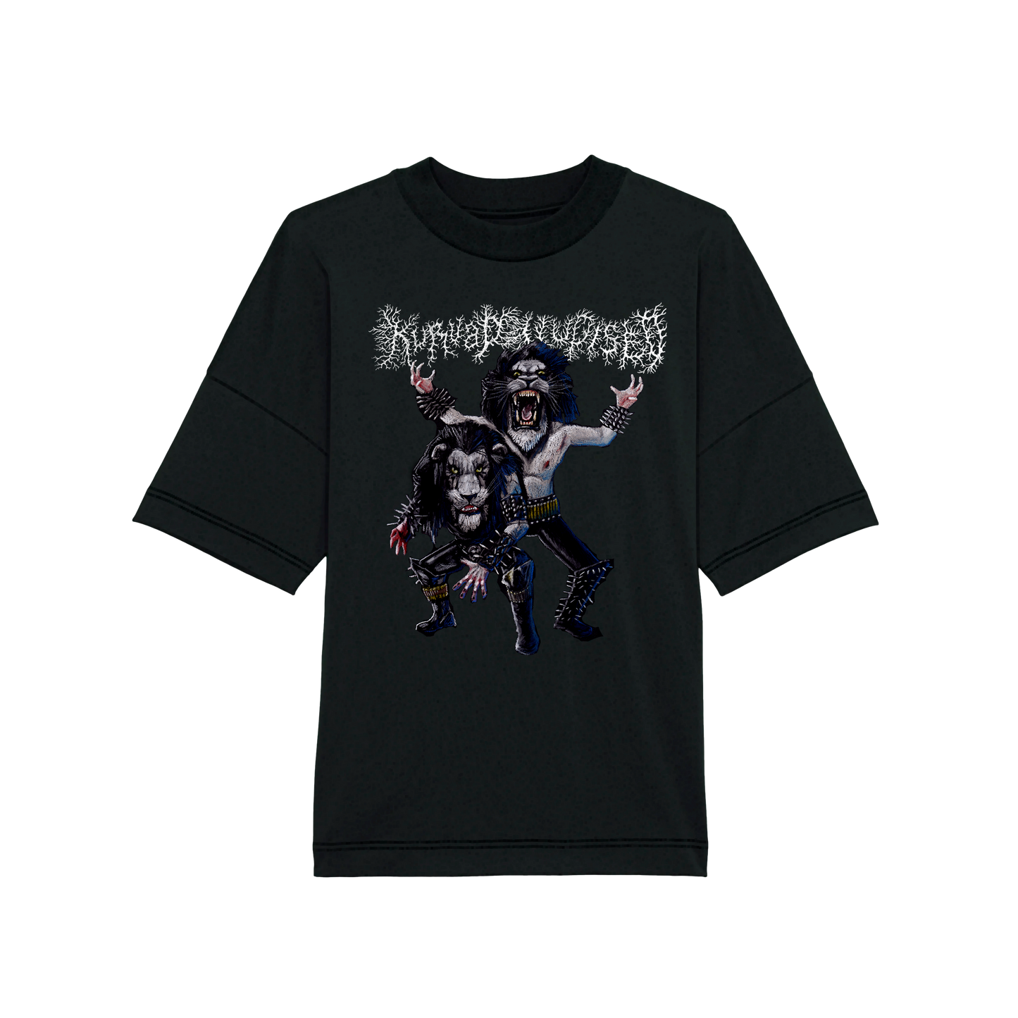 kurvad uudised "Bläck Metäl" T-särk